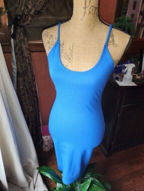 Royal Blue Spaghetti Strap Bodycon Dress